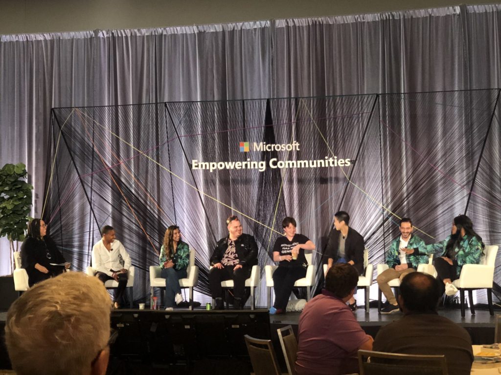 Group of panelists during the Microsoft Ignite Humans of IT pre-day. 