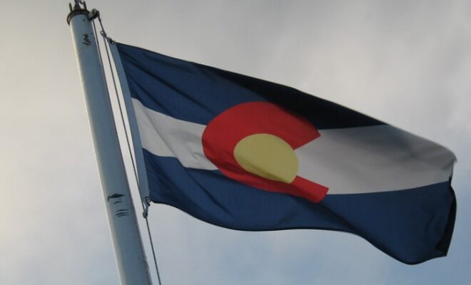 Colorado Flag Waving